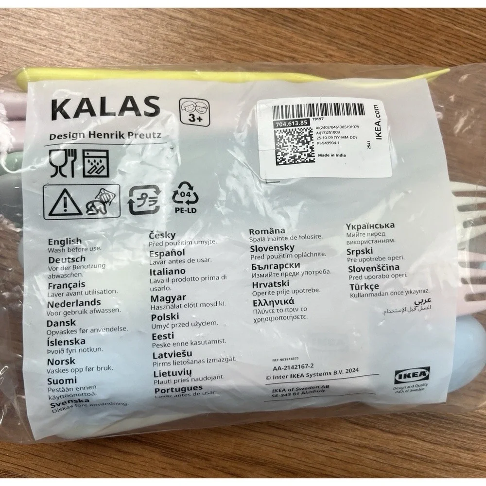 Set‎ of 30 Pieces Ikea Kalas Pastel Kids Dish Set Plates, Bowls, Flatware NEW